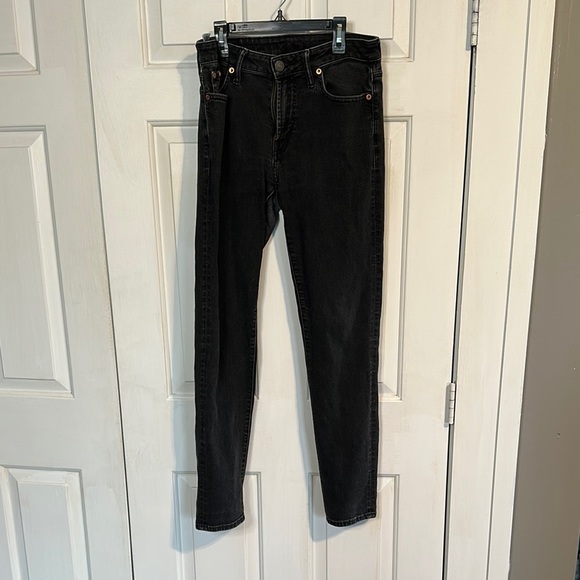 American Eagle Black Athletic Skinny Jeans 30x32 Men’s - Picture 1 of 6